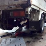 トヨタダイナのパンク修理