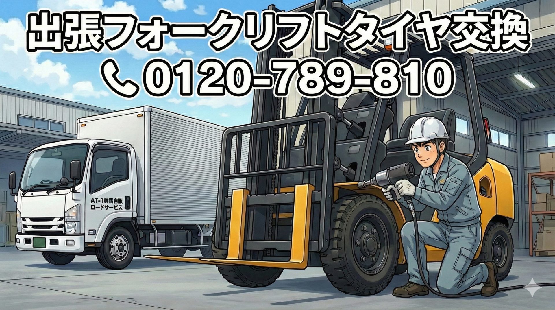 出張フォークリフトタイヤ交換